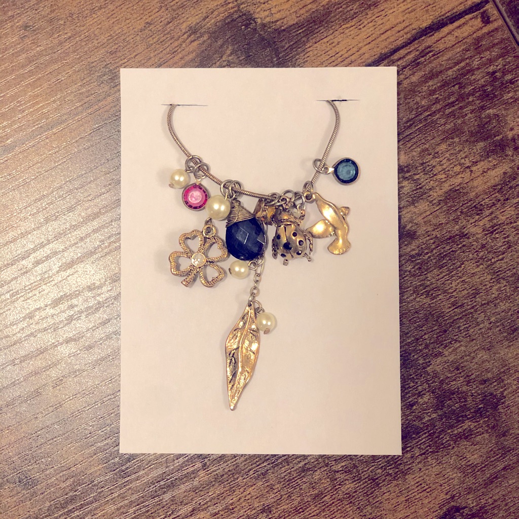 Good Luck Gold Charm Long Chain Necklace